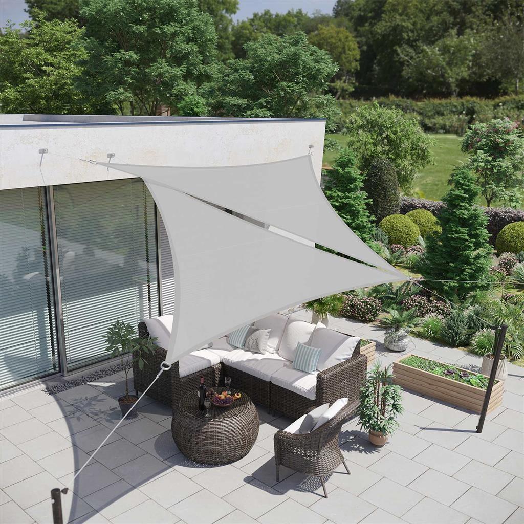Triangle Sun Shade Sail Grey FredCo