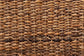 Trianna Rustic Transitional Natural Abaca and Brown Finished Wood Dining Chair FredCo