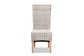 Trianna Rustic Transitional Whitewashed Rattan and Natural Brown Finished Wood Dining Chair FredCo