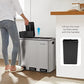 Triple Trash Can Silver FredCo