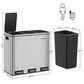 Triple Trash Can Silver FredCo