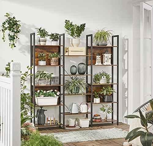 Triple Wide 5 Tier Bookshelf FredCo