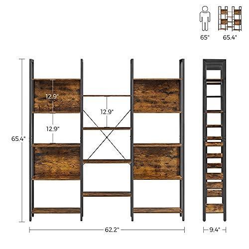 Triple Wide 5 Tier Bookshelf FredCo