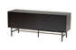 Truett Modern Dark Brown Finished Wood and Two-Tone Black and Gold Metal TV Stand FredCo