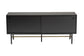Truett Modern Dark Brown Finished Wood and Two-Tone Black and Gold Metal TV Stand FredCo