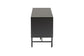 Truett Modern Dark Brown Finished Wood and Two-Tone Black and Gold Metal TV Stand FredCo