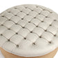 Tufted Round Ottoman CF053-Z A003 Jute FredCo