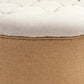 Tufted Round Ottoman CF053-Z A003 Jute FredCo