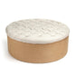 Tufted Round Ottoman CF053-Z A003 Jute FredCo