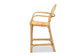 Tugera Modern Bohemian Natural Brown Rattan Counter Stool FredCo