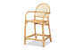 Tugera Modern Bohemian Natural Brown Rattan Counter Stool FredCo