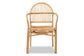 Tugera Modern Bohemian Natural Brown Rattan Dining Chair FredCo