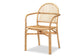 Tugera Modern Bohemian Natural Brown Rattan Dining Chair FredCo