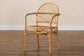 Tugera Modern Bohemian Natural Brown Rattan Dining Chair FredCo