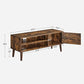 TV Stand for TVs up to 55 Inches, Rustic Brown FredCo