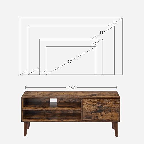 TV Stand for TVs up to 55 Inches, Rustic Brown FredCo