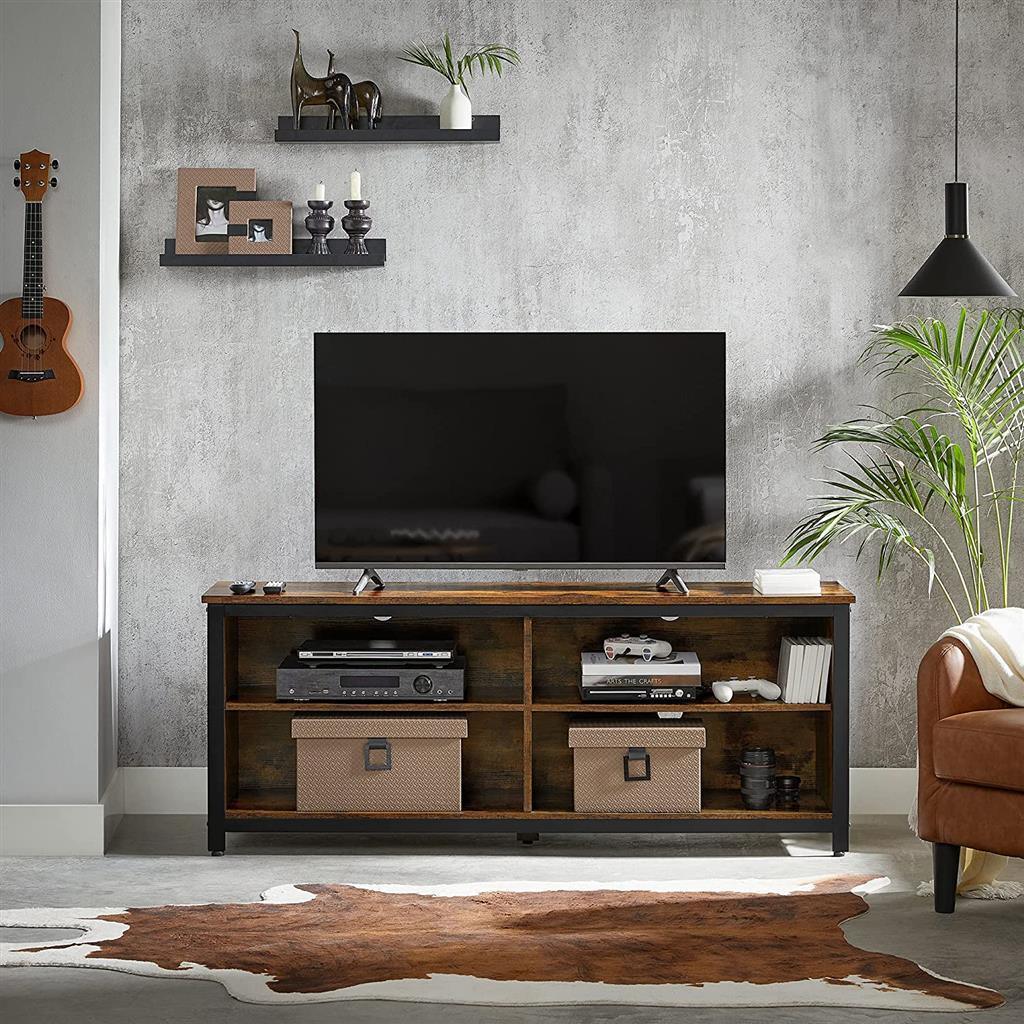 TV Stand for TVs up to 65 Inch Rustic Brown FredCo