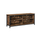 TV Stand for TVs up to 65 Inch Rustic Brown FredCo