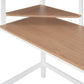 Twin Metal Loft Bed with Desk and Shelve,White MF292491AAK FredCo