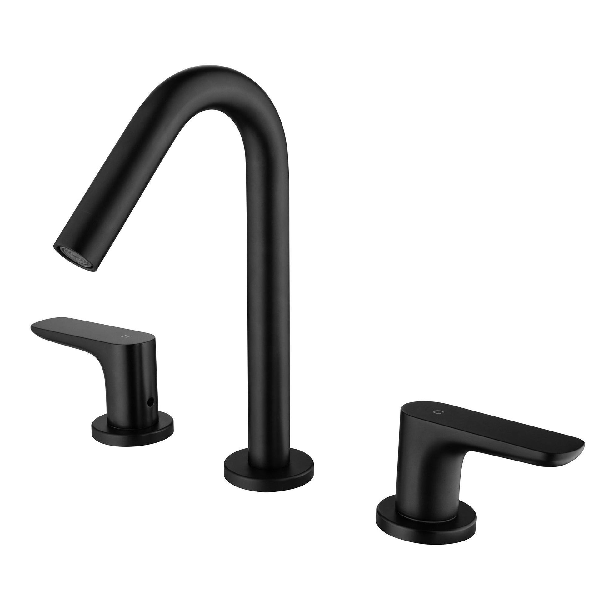 Two-Handle Widespread Bathroom Faucet in Matte Black FredCo