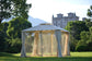 U_STYLE Quality Double Tiered Grill Canopy, Outdoor BBQ Gazebo Tent with UV Protection, Beige FredCo