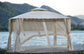 U_STYLE Quality Double Tiered Grill Canopy, Outdoor BBQ Gazebo Tent with UV Protection, Beige FredCo