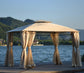 U_STYLE Quality Double Tiered Grill Canopy, Outdoor BBQ Gazebo Tent with UV Protection, Beige FredCo