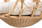 Umika Modern Bohemian Natural Brown Rattan Hanging Chair FredCo