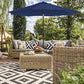 UPF50 Plus Outdoor Umbrella Blue FredCo