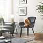 Upholstered Dining Chair Gray FredCo