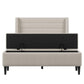 Upholstered Storage Bed Frame with Storage Ottoman Bench, Queen, Beige WF291879AAA FredCo