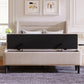 Upholstered Storage Bed Frame with Storage Ottoman Bench, Queen, Beige WF291879AAA FredCo