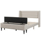 Upholstered Storage Bed Frame with Storage Ottoman Bench, Queen, Beige WF291879AAA FredCo