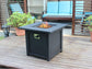 Upland 28” Slat Top Gas Fire Pit Table-Black FredCo