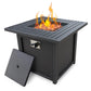 Upland 28” Slat Top Gas Fire Pit Table-Black FredCo
