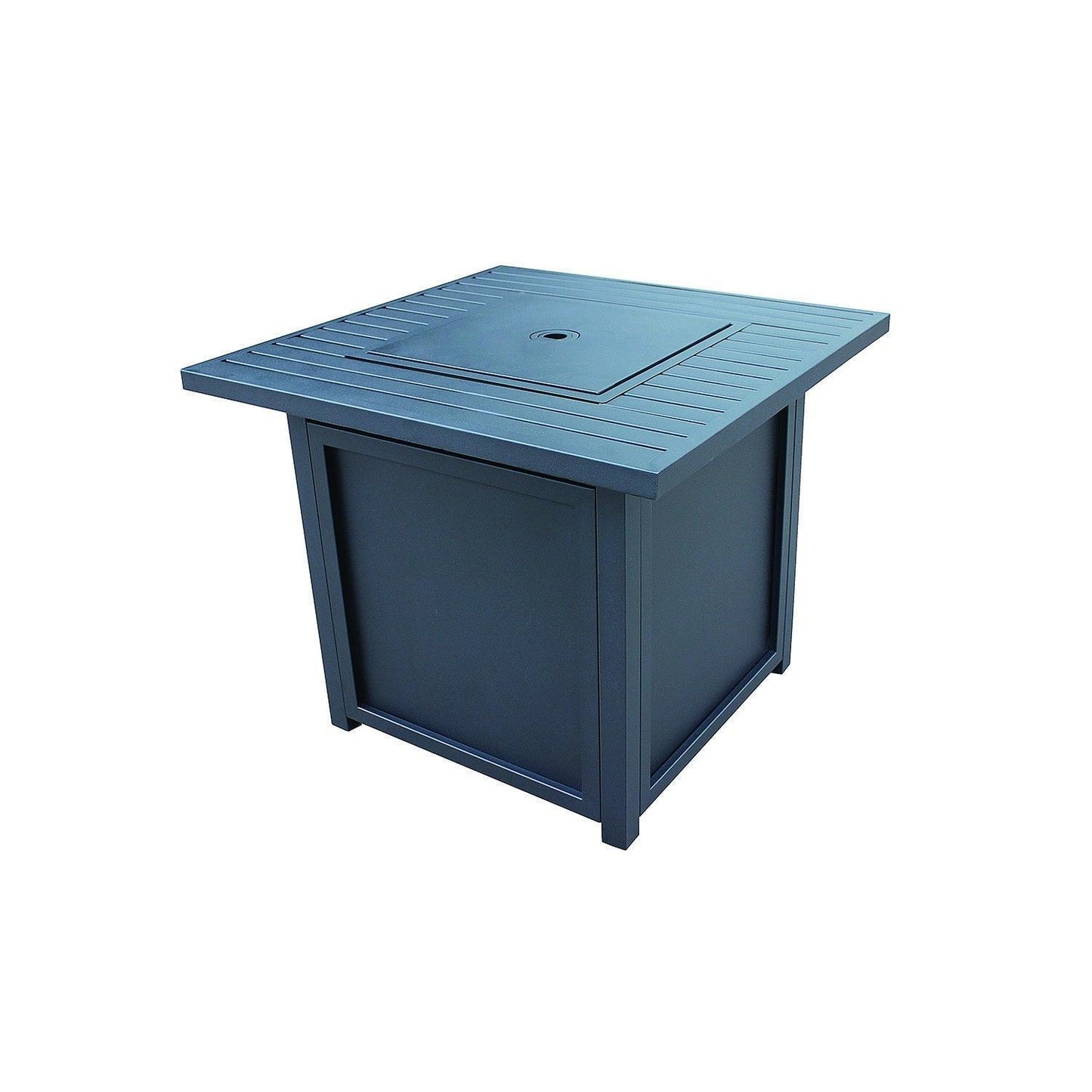 Upland 28” Slat Top Gas Fire Pit Table-Black FredCo