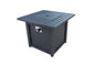Upland 28” Slat Top Gas Fire Pit Table-Black FredCo