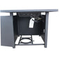 Upland 28” Slat Top Gas Fire Pit Table-Black FredCo
