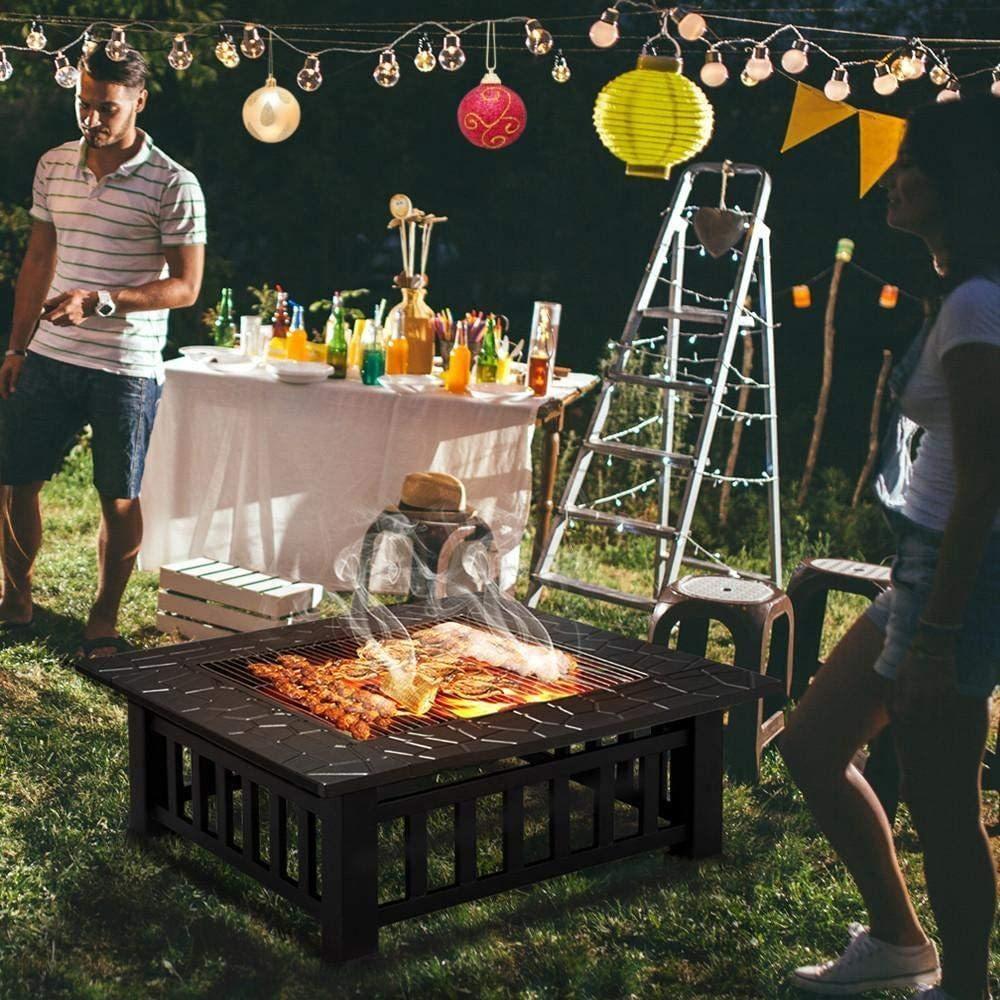 Upland Charcoal Fire Pit with Cover-Antique Finish FredCo