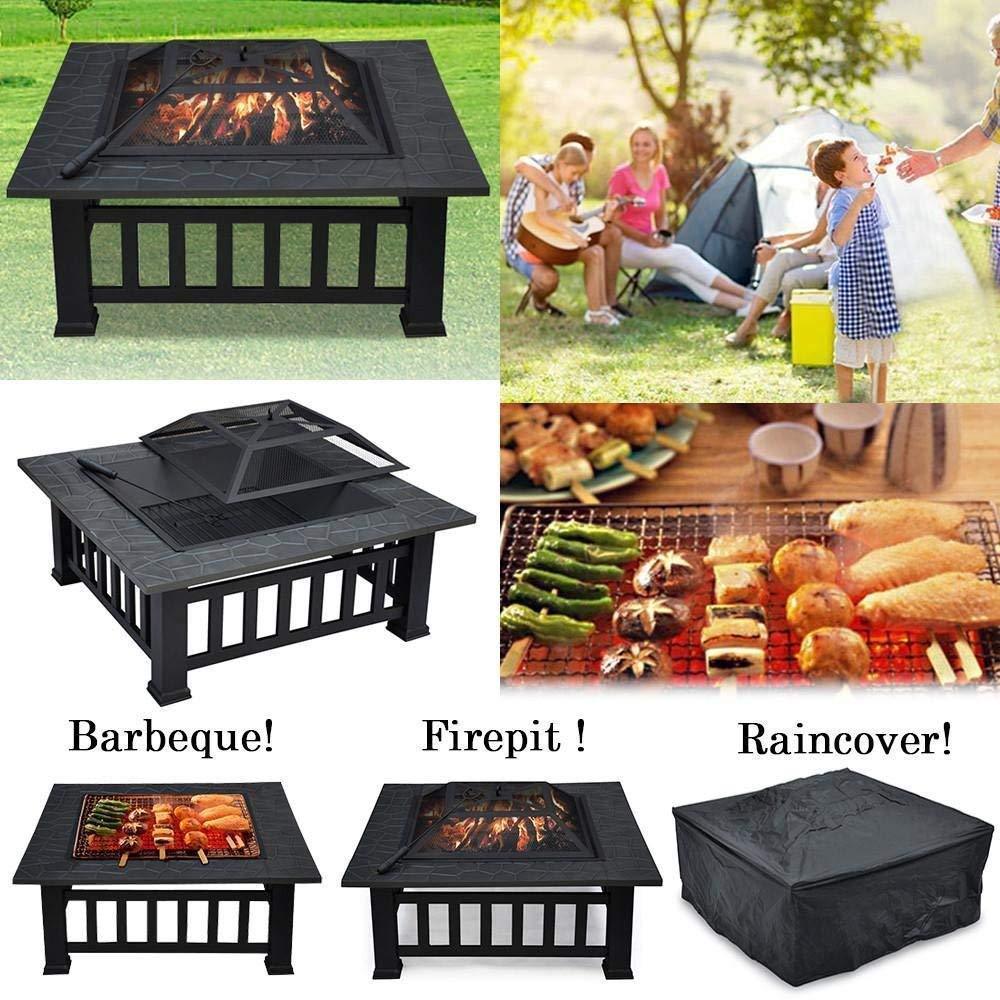 Upland Charcoal Fire Pit with Cover-Antique Finish FredCo