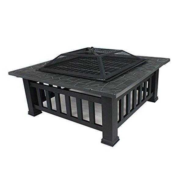 Upland Charcoal Fire Pit with Cover-Antique Finish FredCo