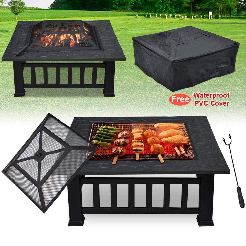 Upland Charcoal Fire Pit with Cover-Antique Finish FredCo