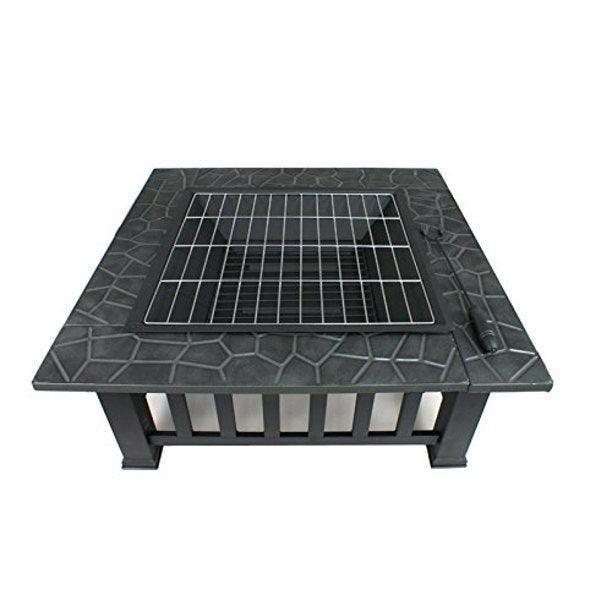 Upland Charcoal Fire Pit with Cover-Antique Finish FredCo