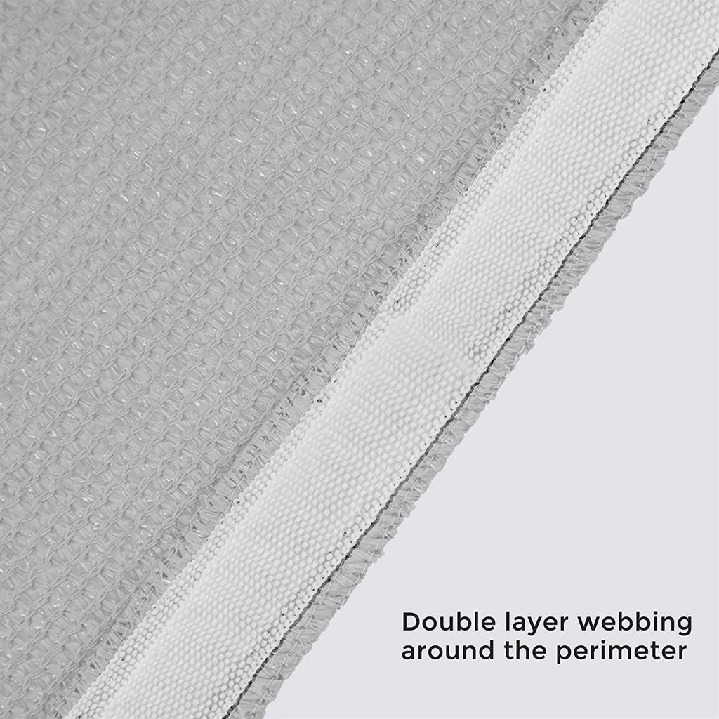 UV Block Canopy Awning Gray 12ft x 12ft FredCo