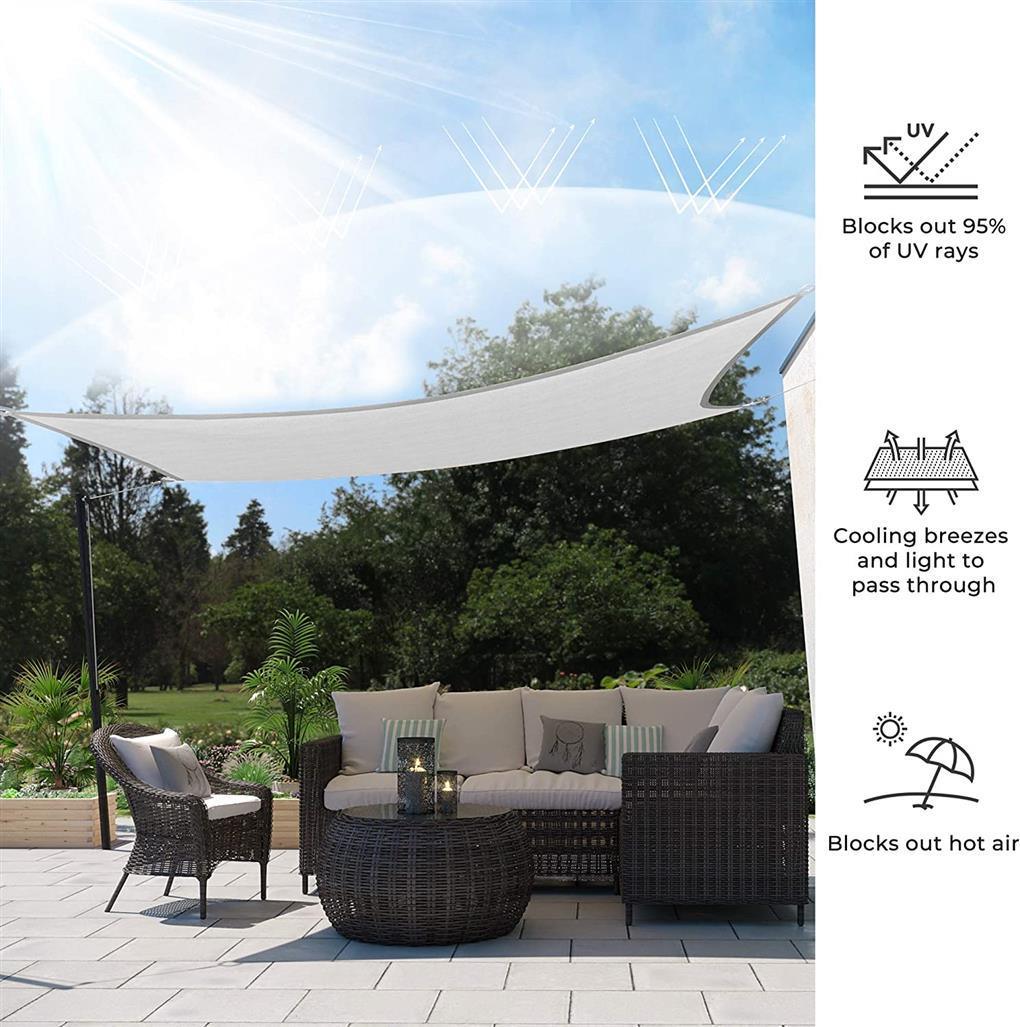 UV Block Canopy Awning Gray 12ft x 12ft FredCo