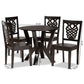 Valda Modern and Contemporary Transitional Dark Brown Finished Wood 5-Piece Dining Set FredCo