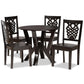 Valda Modern and Contemporary Transitional Dark Brown Finished Wood 5-Piece Dining Set FredCo