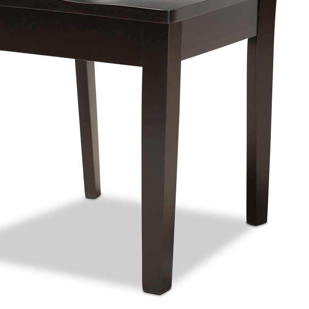 Valda Modern and Contemporary Transitional Dark Brown Finished Wood 5-Piece Dining Set FredCo
