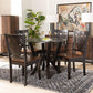 Valda Modern and Contemporary Transitional Two-Tone Dark Brown and Walnut Brown Finished Wood 5-Piece Dining Set FredCo