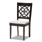 Valerie Modern and Contemporary Grey Fabric Upholstered and Dark Brown Finished Wood 5-Piece Dining Set FredCo